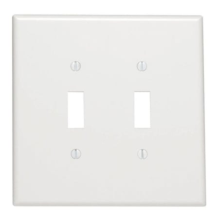 Leviton Leviton White 2 gang Thermoset Plastic Toggle Wall Plate 1 pk 88109-000